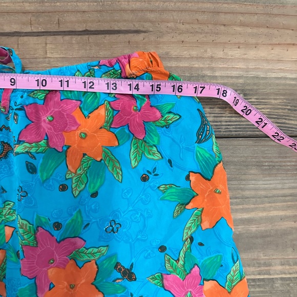 Sostanza Silk Women’s Colorful Tropical Shorts Size Large - Picture 4 of 6